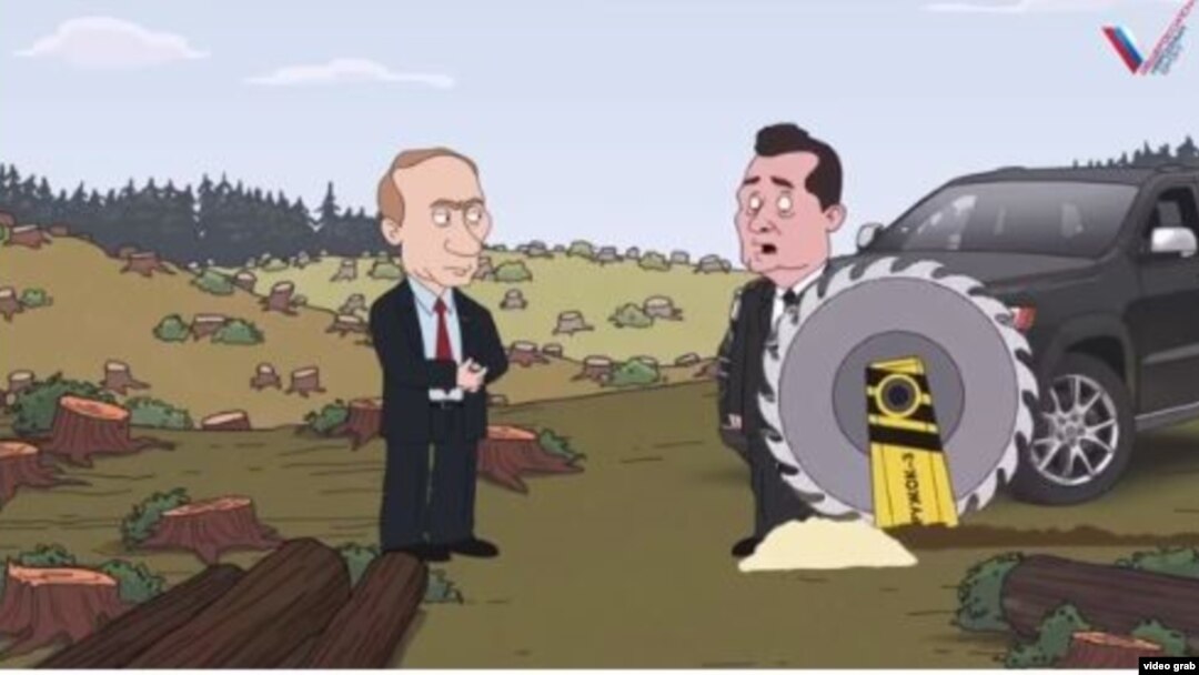 Pro-Putin Front's Cartoons Show Russian President Executing Corrupt Officials Pro-Putin Front's Cartoons Show Russian President Executing Corrupt Officials