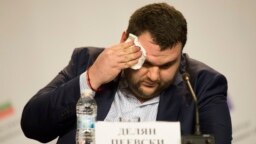 Делян Пеевски в нощта на европейските избори през 2014 г.