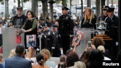 Церемония памяти погибших в теракте 11 сентября 2001 года, Нью-Йорк, 11 сентября 2019 года