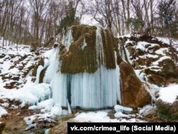 Прежний вид водопада Серебряные струи