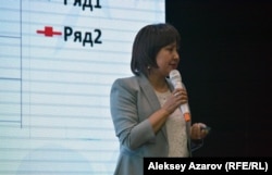 Ботаникалық бақтың директоры Гүлнәр Ситпаева. Алматы, 28 маусым 2018 жыл.