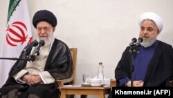 Iranski vrhovni lider Ali Hamenei i predsjednik Irana Hasan Rohani, 21. avgust