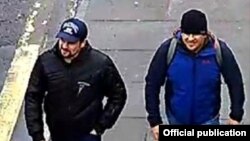 Агенты ГРУ Петров и Боширов на улицах Солсбери.