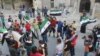 Демонстрация в Алеппо против окончания "гуманитерной паузы" в прекращении огня
