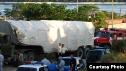 The convoy did not have the necessary permits, according to Ukrainian police