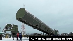 Nova ruska balistička raketa Sarmat na neodređenoj lokaciji u Rusiji.
