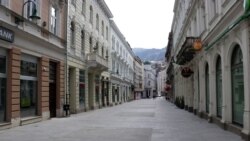 The streets of the Bosnian capital, Sarajevo, have been virtually deserted during the coronavirus lockdown.