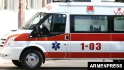 Armenia - An ambulance in Yerevan donated by the Chinese government.