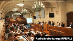 Під час слухань в чеському Сенаті. Прага. 4 червня 2019 року