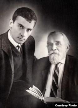 А.Горянин с профессором Леоновым, нач. 1960-х