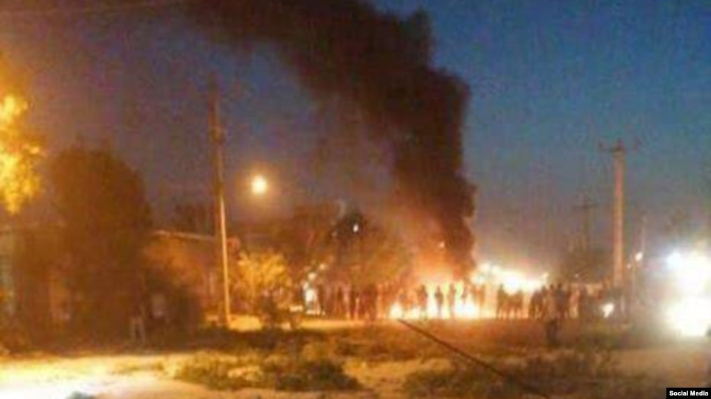 Protests erupted Sunday evening in Ahvaz, capital of Iran's oil-rich Khuzestan province. Nov. 11, 2019