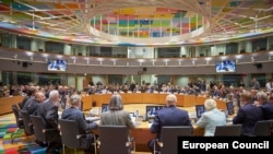 Zasedanje Saveta ministra EU, arhivski snimak 