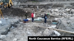 Раскопки вблизи Нузальской часовни, Северная Осетия