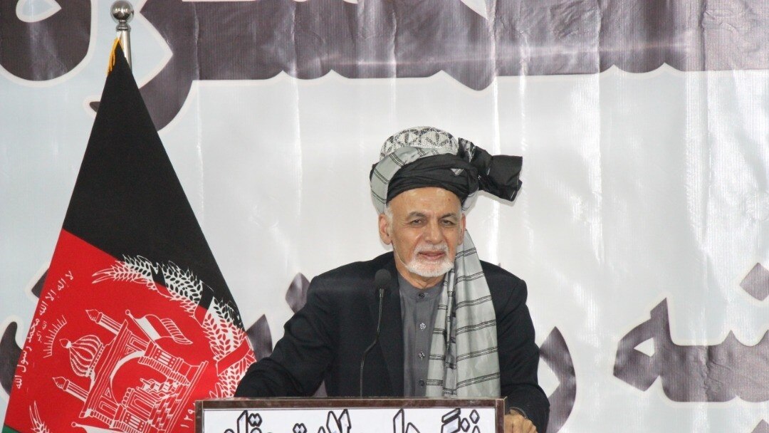 افغان ولسمشر محمد اشرف غني په جلال اباد کې د وینا پر مهال: ۲۰۱۹، ۱۹ نومبر
