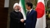 Iranian President Hassan Rohani meets with Japanese Prime Minister Shinzo Abe in Tokyo, December 20, 2019