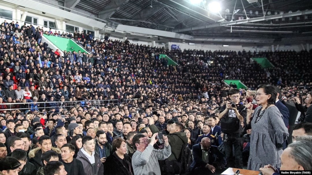 Yakutskun meri Sardana Avksentyeva 18 mart yürüşündə