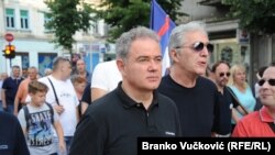 Zoran Lutovac na protestu u Kragujevcu