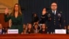 Lieutenant Colonel Alexander Vindman (right) and Jennifer Williams, a Foreign Service aide to U.S. Vice President Mike Pence, before the House Intelligence Committee in Washington on November 19. 