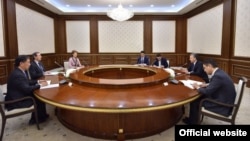 Делегация Всемирного банка на встрече с президентом Узбекистана Шавкатом Мирзияевым. Ташкент, 27 февраля 2019 года.