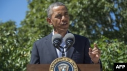 Барак Обама эмгек өргүүсүндө жүргөн жеринен Египет боюнча билдирүү жасоодо. 15-август, 2013-жыл. 