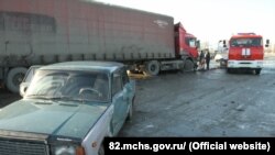 Авария на трассе в районе Симферополя, 18 января 2019 года
