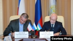Подписание соглашения между правительствами Башкирии и Крыма. Апрель 2014