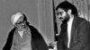 میرحسین موسوی در زمان نخست‌وزیری در کنار حسینعلی منتظری، قائم‌مقام وقت رهبر جمهوری اسلامی