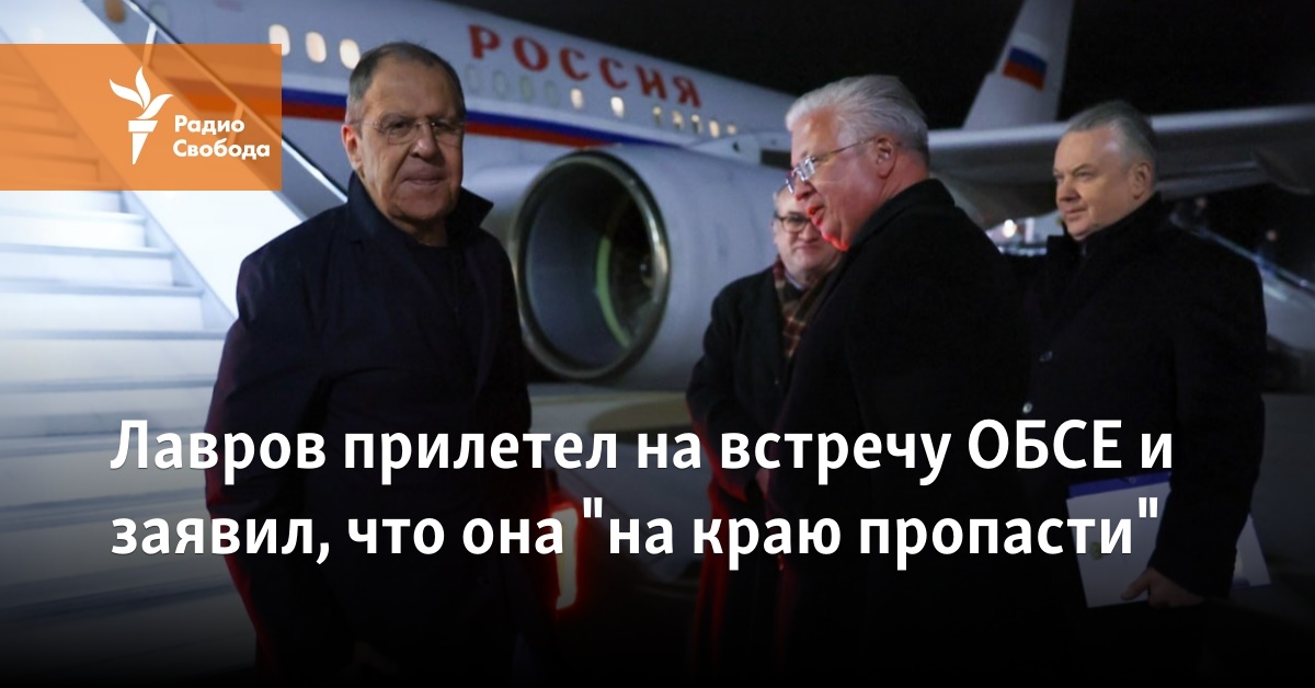 Lavrov flew to the OSCE meeting and declared that it is “on the edge of the abyss”