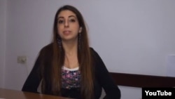 Armenia - Armenian-American activist Narine Esmaeli speaks in Yerevan.