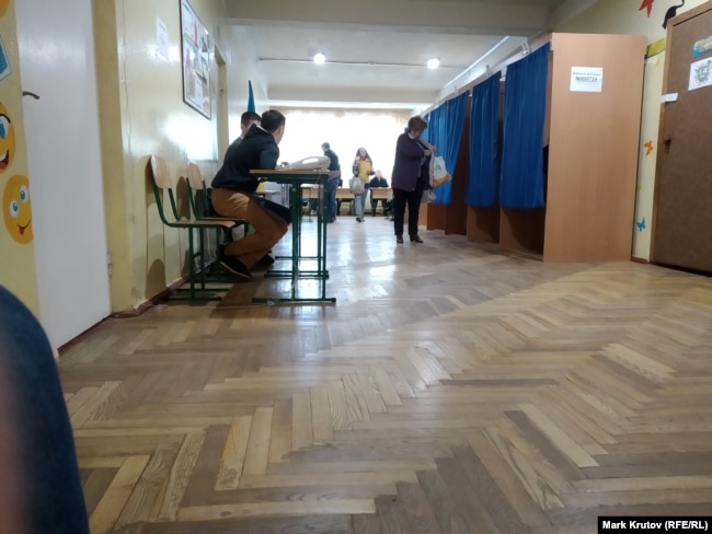 Избирательный участок в киевском районе Борщаговка
