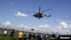 Helikopter kod Idomenija, arhivska snimka