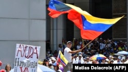 Pamje gjatë protestave kundë qeverisë në Venezuelë.