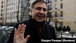 Михаил Саакашвили в Варшаве, февраль 2018 