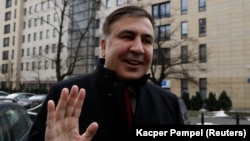 Михеил Саакашвили в Варшаве. 13 февраля 2018 года