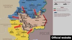 Ucraina - harta zonei unde se desfășoară operațiunea antiteoristă.