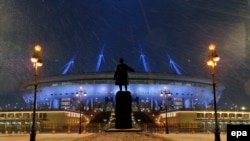 The Krestovsky Stadium is home to Russian Premier League champions Zenit St. Petersburg (file photo)