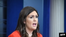 Sarah Huckabee Sanders, the White House press secretary. 