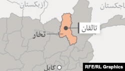 ولایت تخار در نقشه افغانستان 