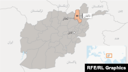 ولایت تخار در نقشه افغانستان