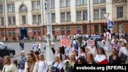 Протестите против белорускиот претседател Александар Лукашенко во Минск.