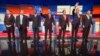 Кандидаты на пост президента США от Республиканской партии на теледебатах. Третий слева Бен Карсон, 28 января 2016