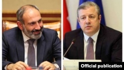 Премьер-министр Армении Никол Пашинян и премьер-министр Грузии Гиорги Квирикашвили