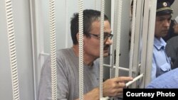 Российский правозащитник Рафис Кашапов в суде по его делу.