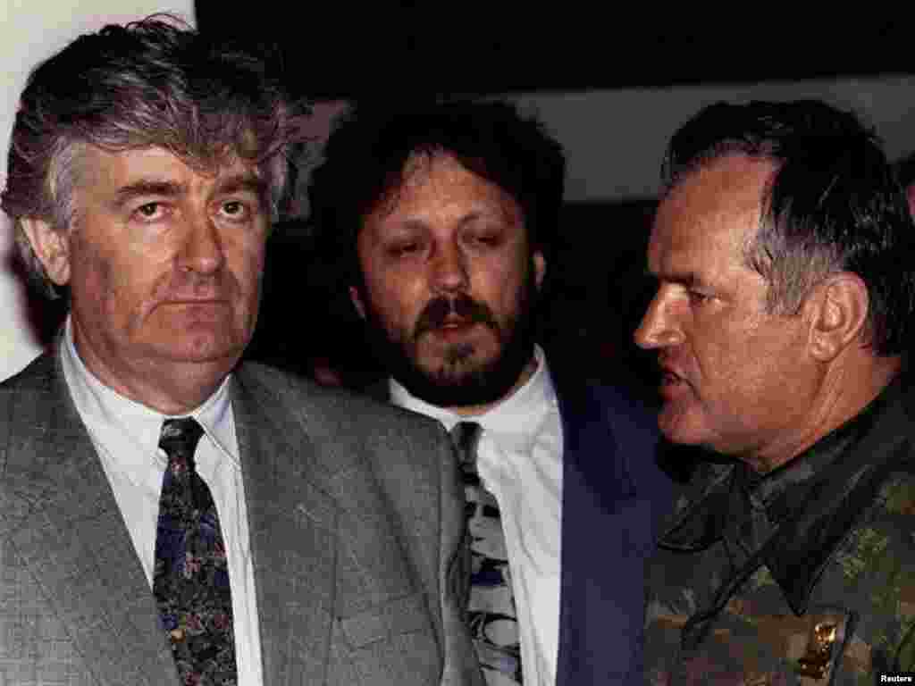 Radovan Karadžić i Ratko Mladić, Pale, 06.05.1993. Foto: Reuters 