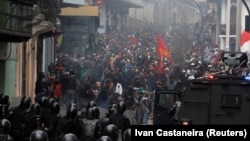 Акция протеста в Кито