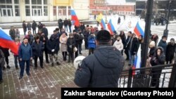 Митинг в центре Иркутска