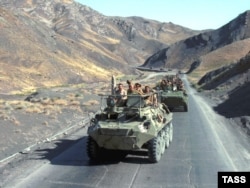 Withdrawal: A column of armored vehicles rides on the way from Herat to Kushka in 1988