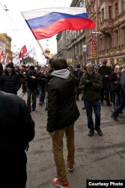 Александр Беляев на митинге за честные выборы