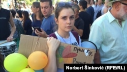 Protest podrške RTV u Novom Sadu, 4. jul 2016. godine