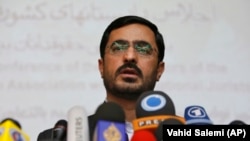 IRAN -- Tehran former prosecutor Saeed Mortazavi speaks to the media at a news conference in Tehran, April 19, 2009